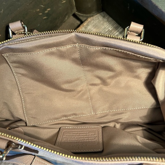 COACH Taupe Suede Leather Shoulder Mickie - Picture 4 of 16